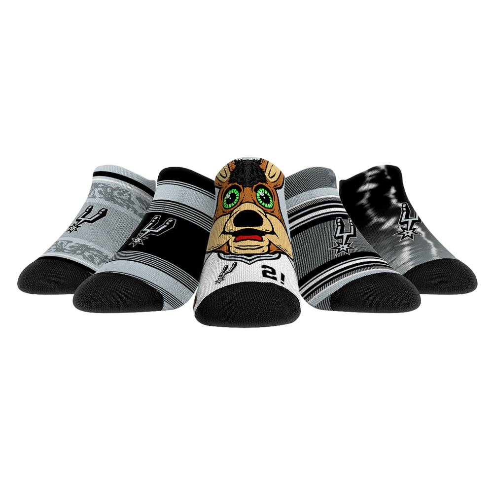 Unisex Rock Em San Antonio Spurs Super Fan 5-Pack Low-Cut Socks