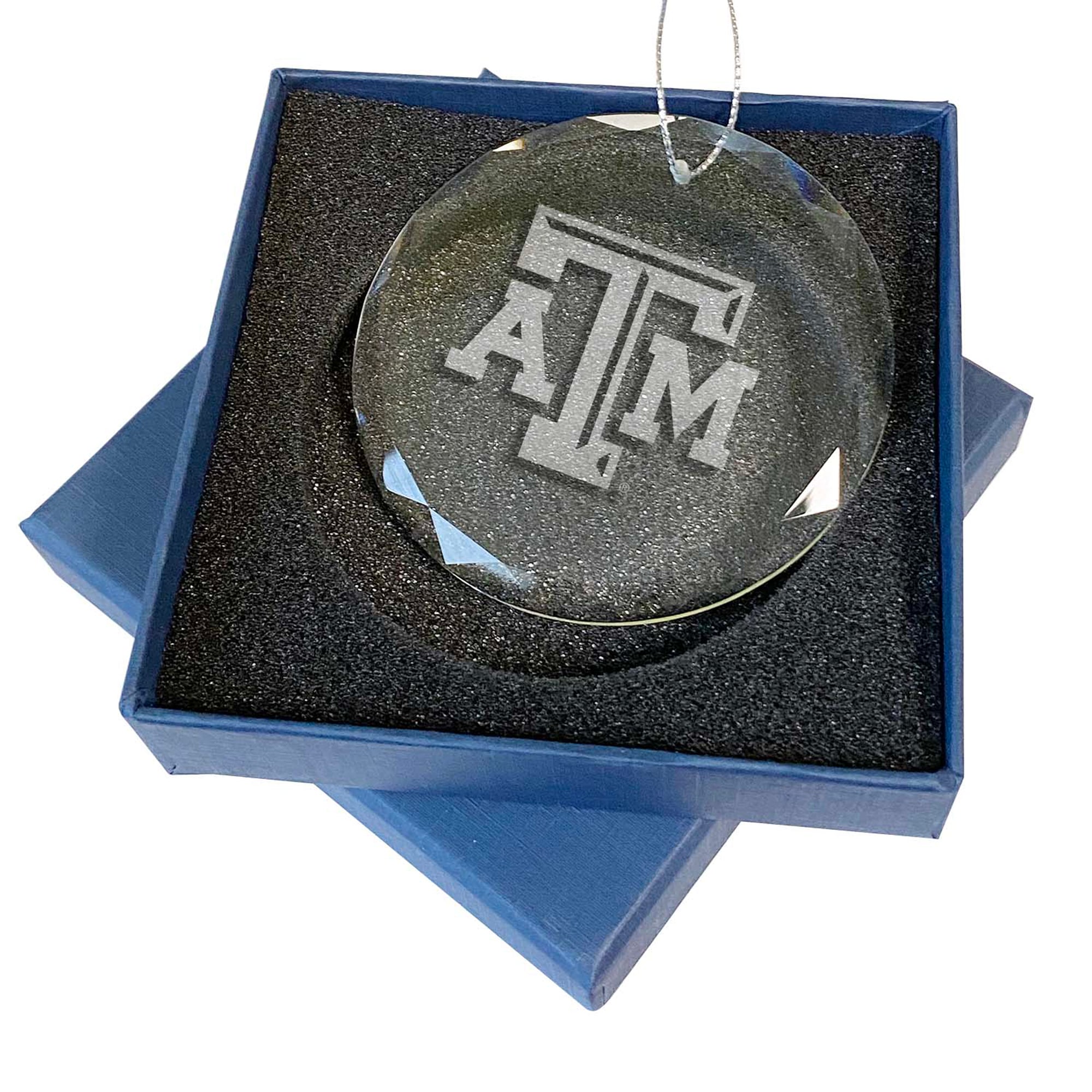 Texas A&M Aggies 3.25'' Laser Engraved Glass Ornament