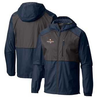 Men's Columbia Navy Houston Astros 2022 World Series Champions Flash Forward Full-Zip Windbreaker Jacket