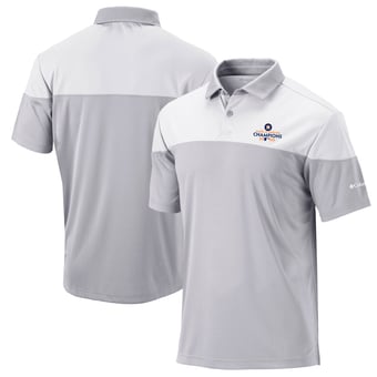 Men's Columbia Steel Houston Astros 2022 World Series Champions Best Ball Omni-Wick Polo