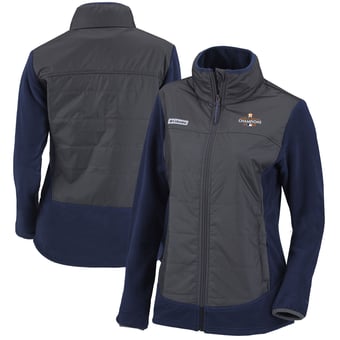 Women's Columbia Navy/Charcoal Houston Astros 2022 World Series Champions Basin Butte Fleece Full-Zip Jacket