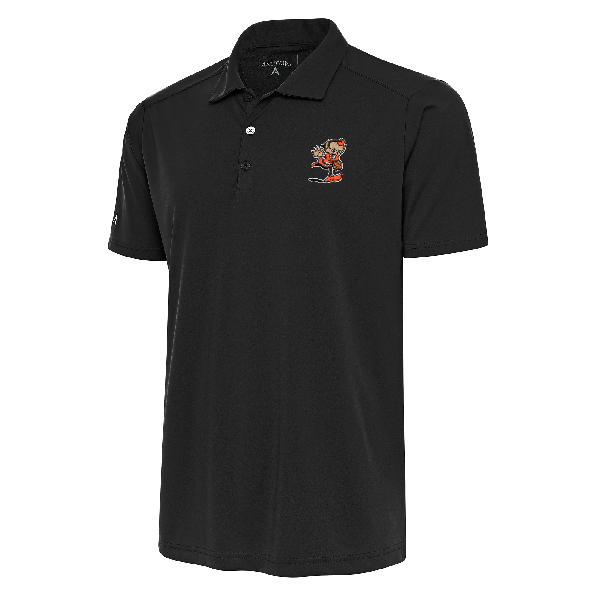Men's Antigua Charcoal Cleveland Browns Team Logo Tribute Polo