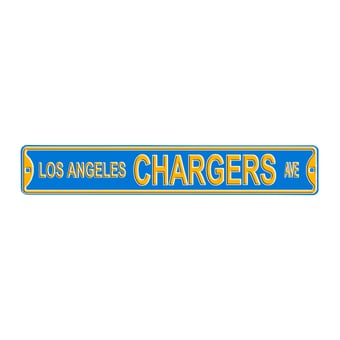 Los Angeles Chargers 36'' x 6'' Steel Street Sign