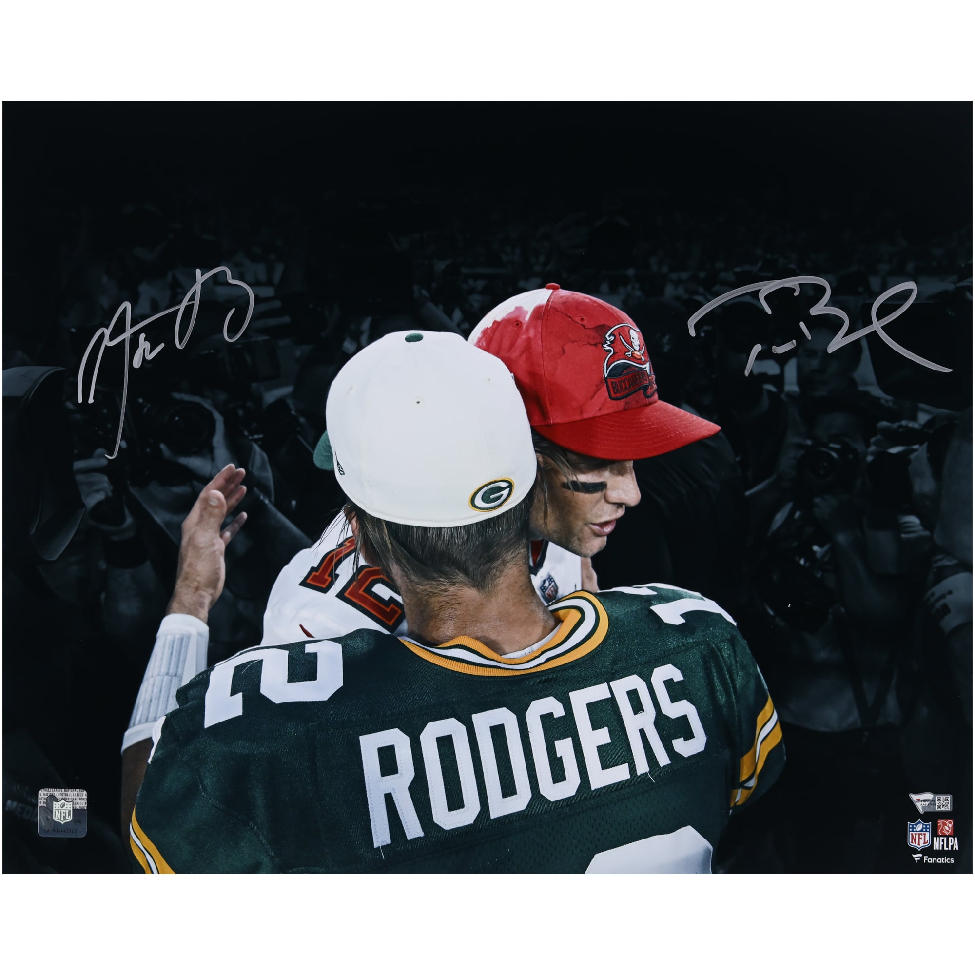 Aaron Rodgers & Tom Brady Green Bay Packers & Tampa Bay Buccaneers Dual-Si