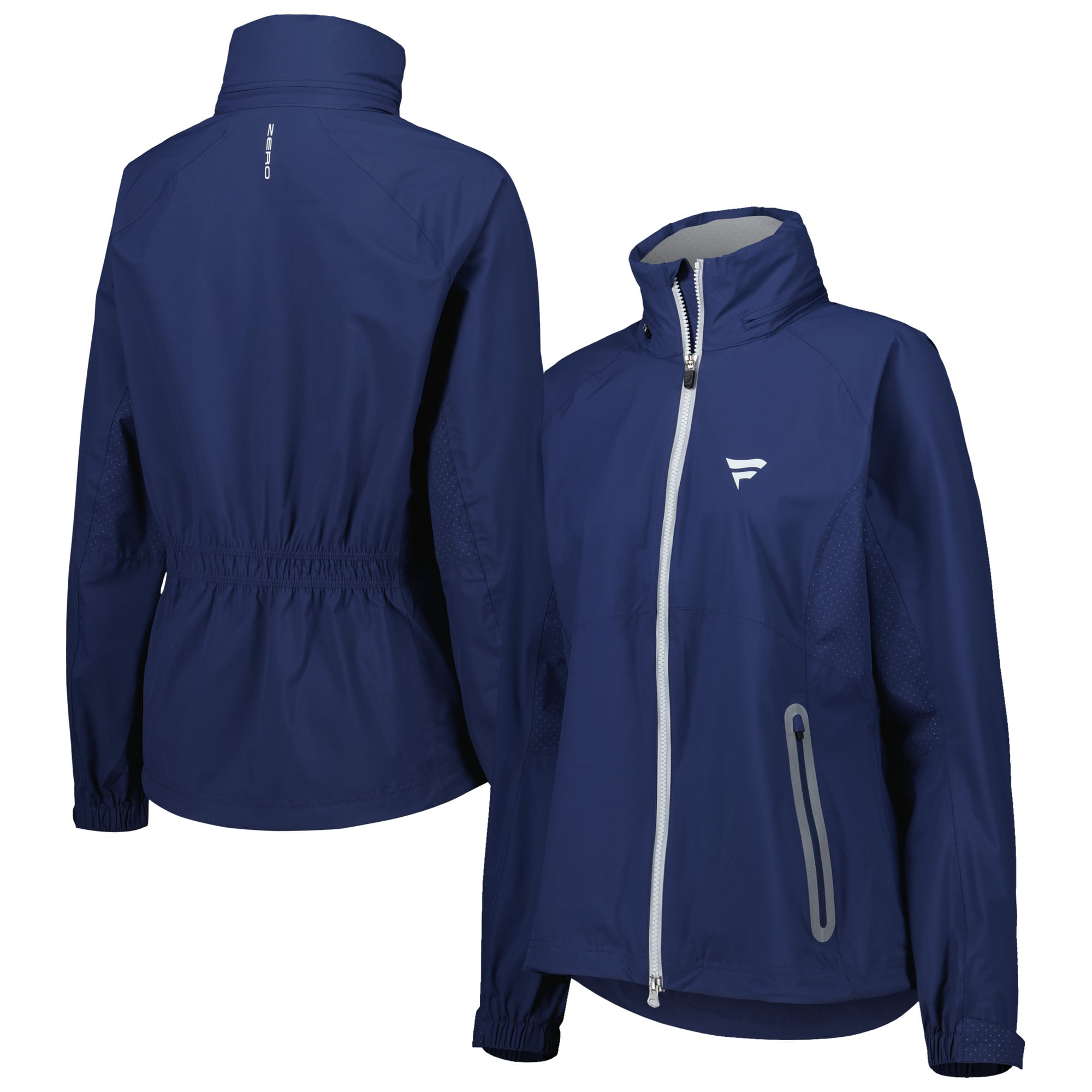 Giacca con cappuccio e zip intera Zero Restriction Navy Fanatics Corporate Olivia da donna