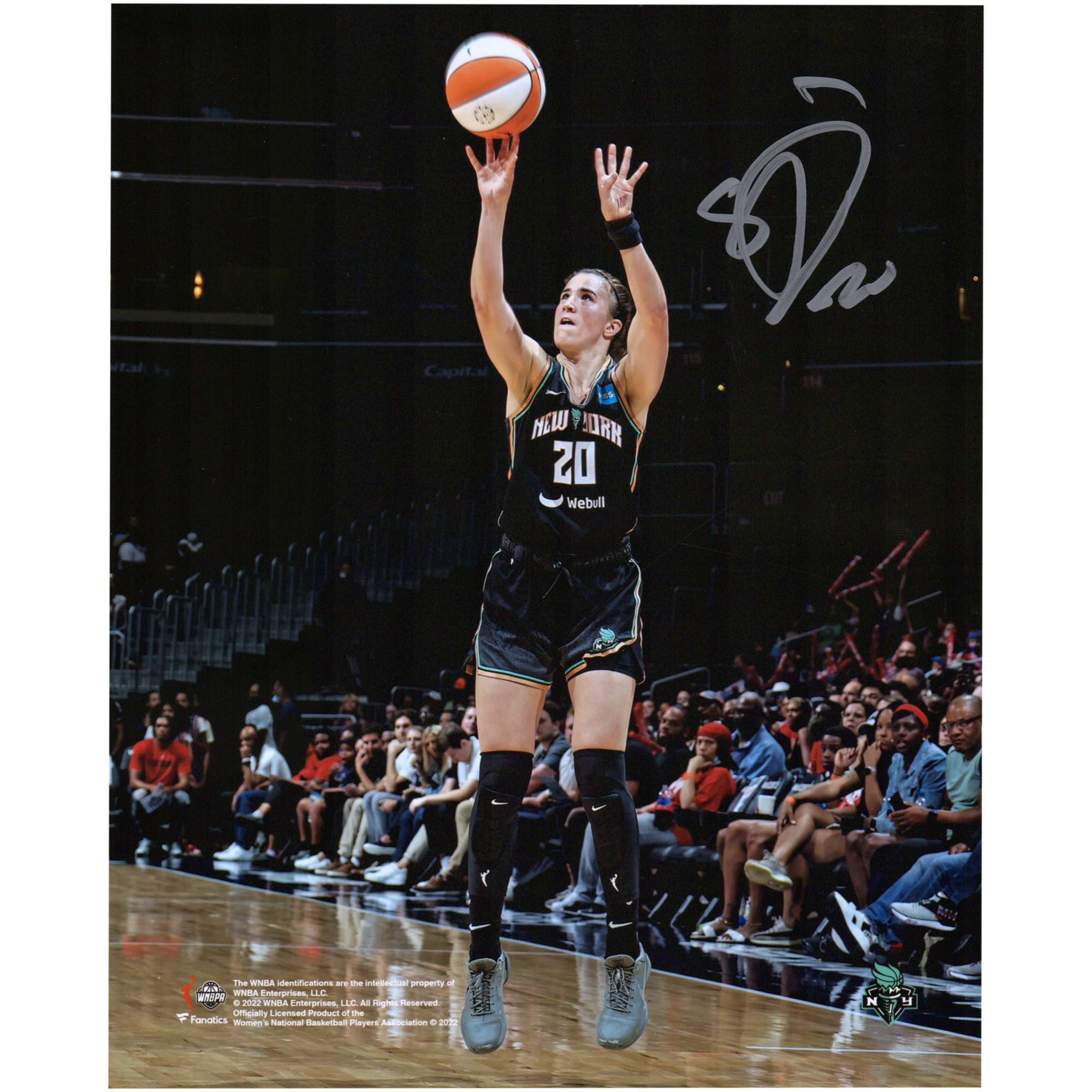 Sabrina Ionescu New York Liberty Autographed 8″ x 10″ Shooting in Black Jersey Photograph Sabrina Ionescu New York Liberty Autographed 8″ x 10″ Shooting in Black Jersey Photograph