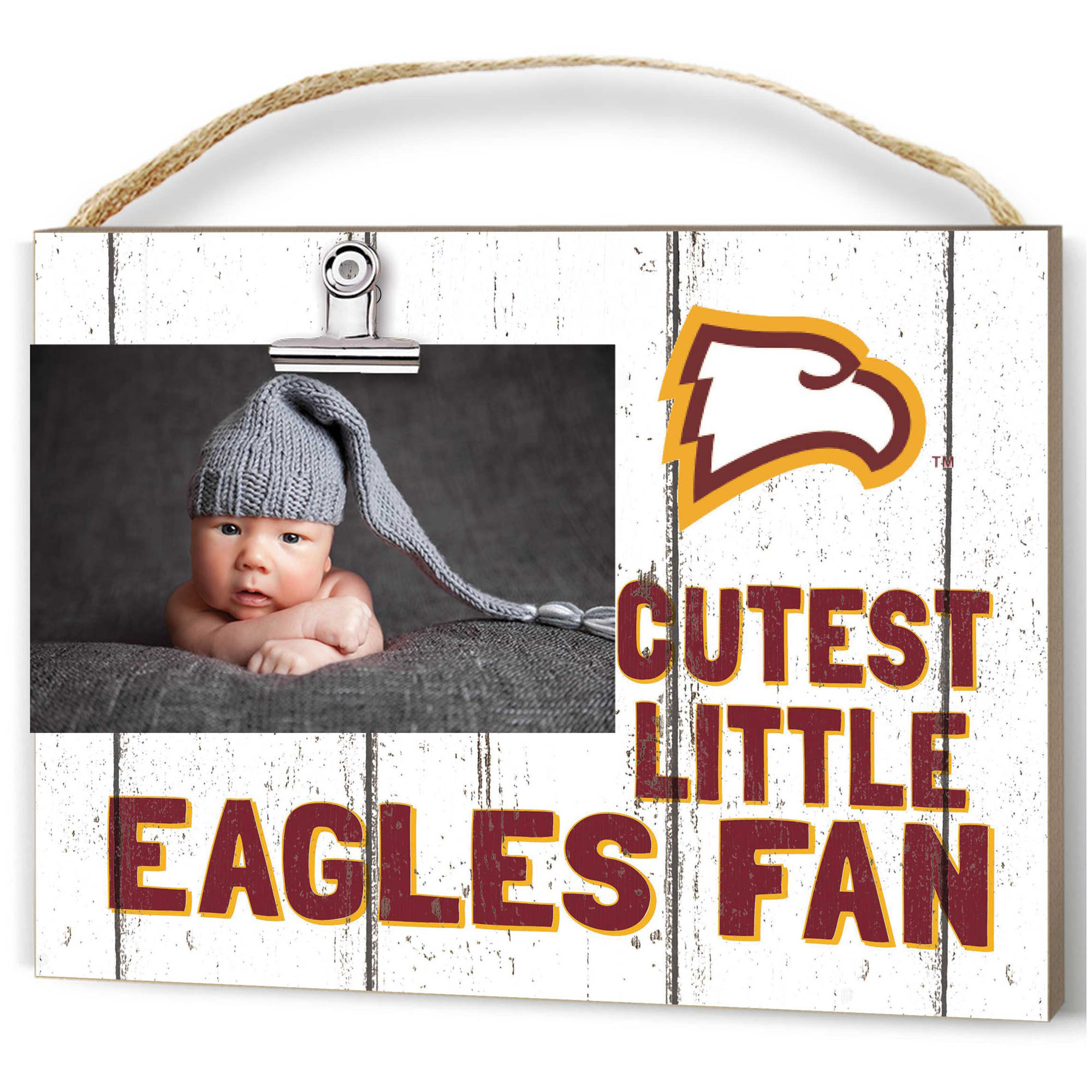 Winthrop Eagles 8” x 10” Cutest Little Weathered Logo Clip Photo Frame