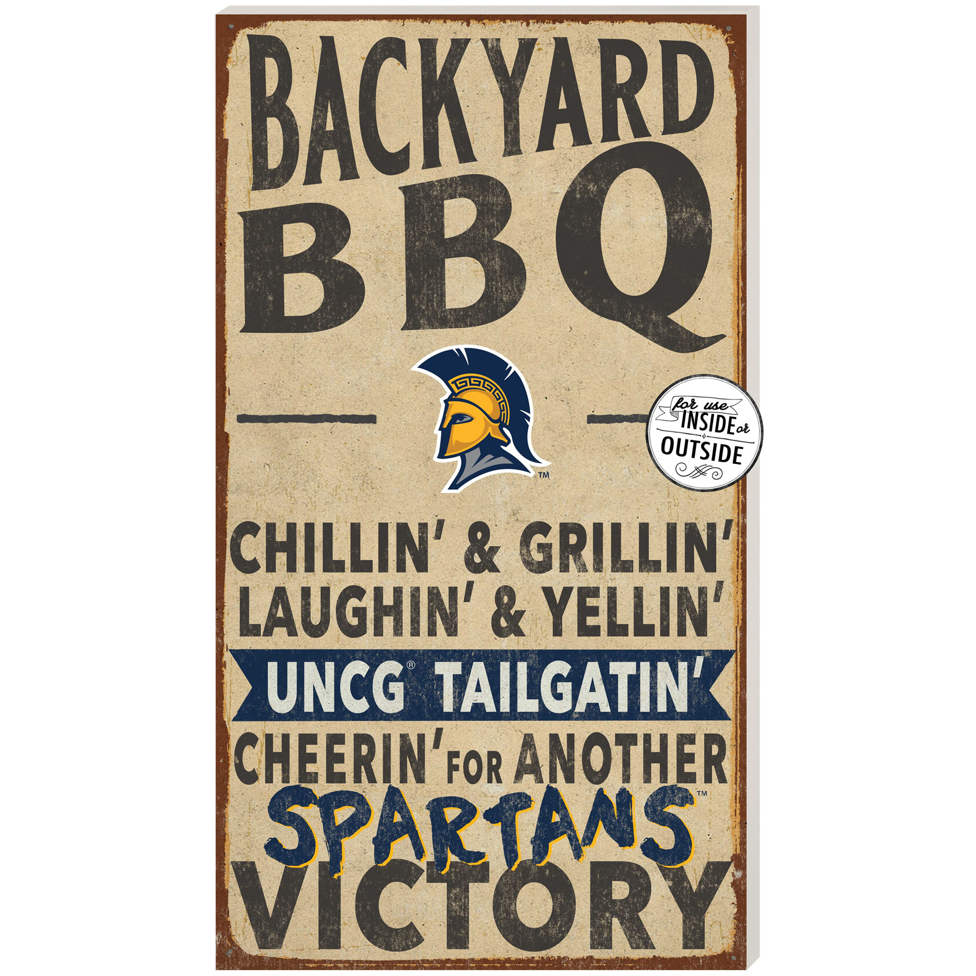 UNCG Spartans 11'' x 20'' Indoor/Outdoor BBQ Sign