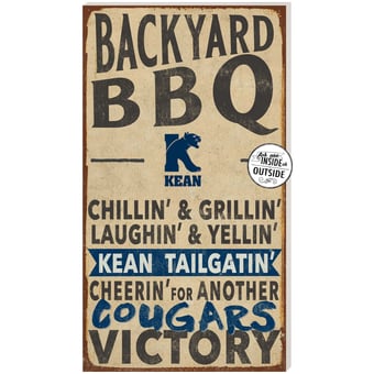 Kean University Cougars 11'' x 20'' Indoor/Outdoor BBQ Sign