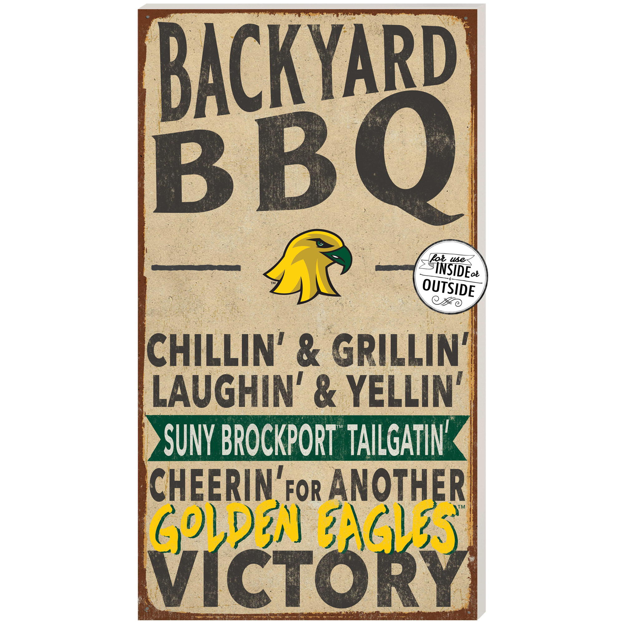 SUNY Brockport Golden Eagles 11'' x 20'' Indoor/Outdoor BBQ Sign