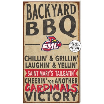 St. Mary's Cardinals 11'' x 20'' Indoor/Outdoor BBQ Sign