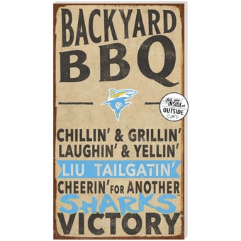 LIU Sharks 11'' x 20'' Indoor/Outdoor BBQ Sign
