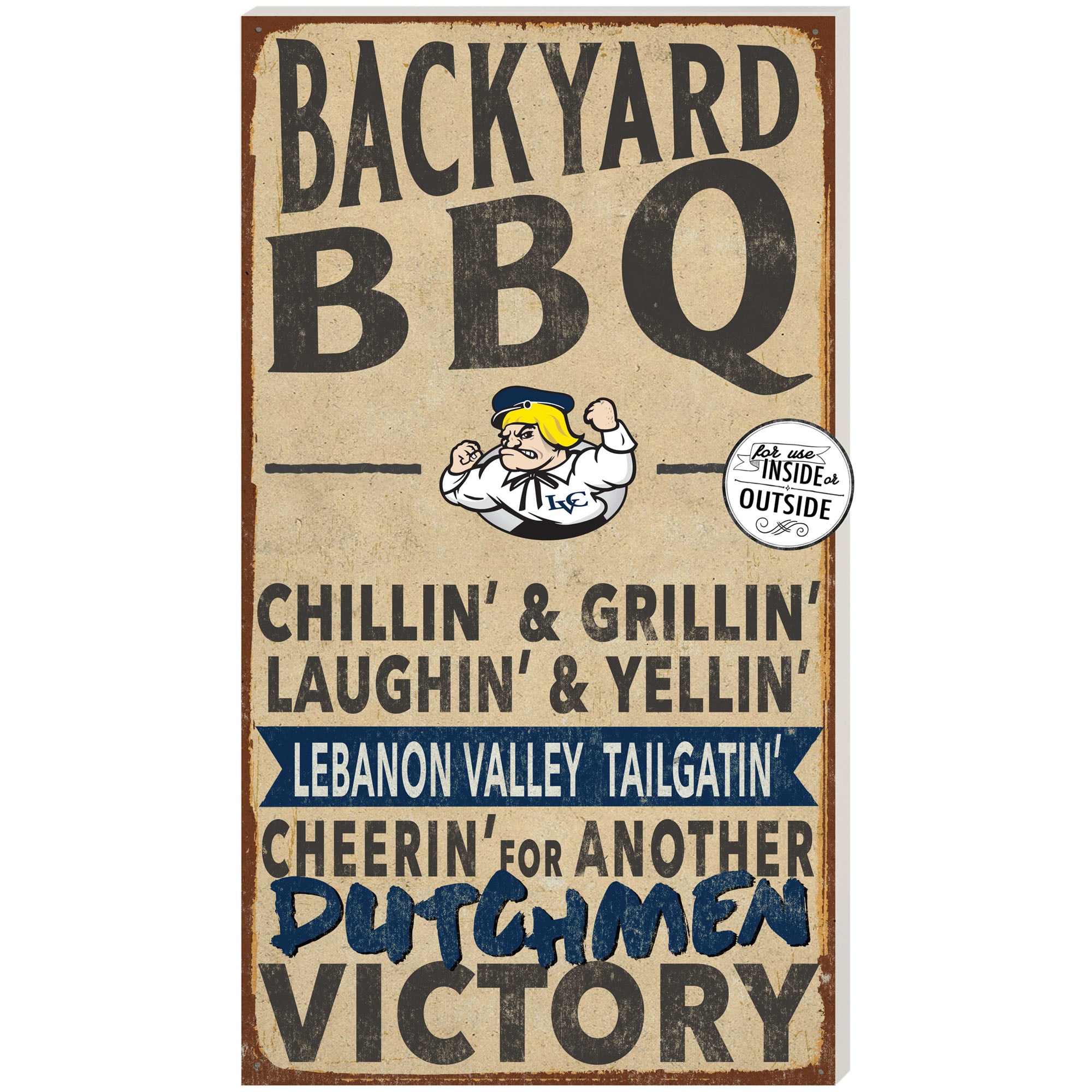 Lebanon Valley College 11'' x 20'' Indoor/Outdoor BBQ Sign