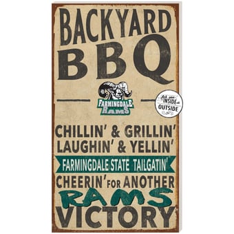 SUNY Farmingdale State Rams 11'' x 20'' Indoor/Outdoor BBQ Sign