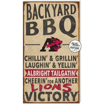 Albright Lions 11'' x 20'' Indoor/Outdoor BBQ Sign