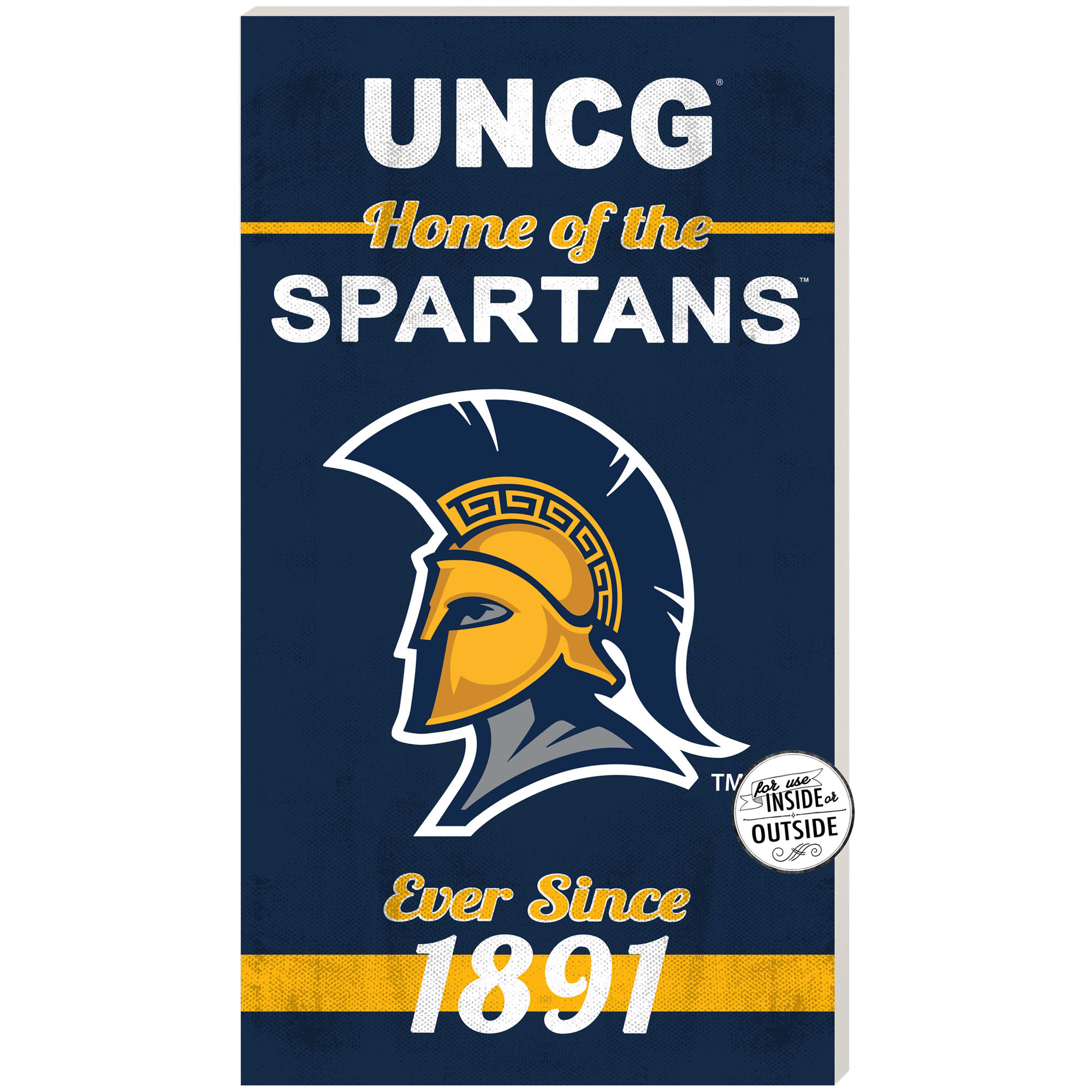 UNCG Spartans 11" x 20" Indoor/Outdoor Home Of The Sign