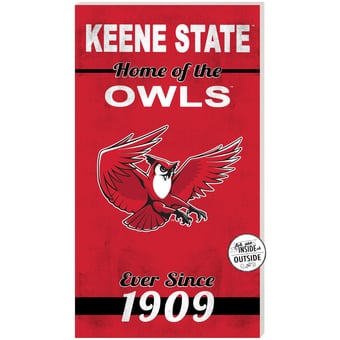 Keene State Owls 11" x 20" Indoor/Outdoor Home Of The Sign