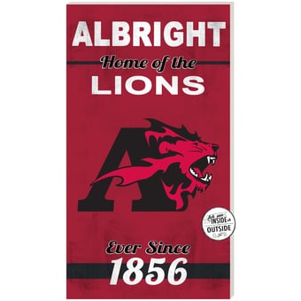 Albright Lions 11" x 20" Indoor/Outdoor Home Of The Sign