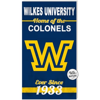 Wilkes Colonels 11" x 20" Indoor/Outdoor Home Of The Sign