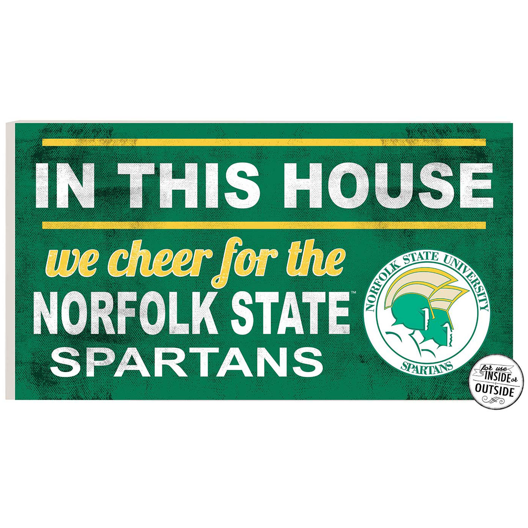Norfolk State Spartans 11'' x 20'' Indoor/Outdoor In This House Sign
