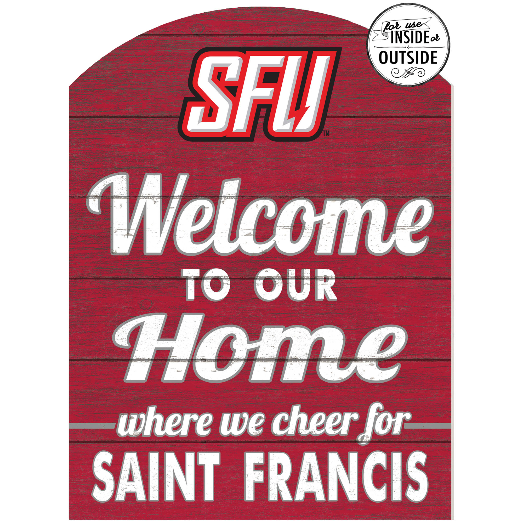 Saint Francis Red Flash 16'' x 22'' Indoor/Outdoor Marquee Sign