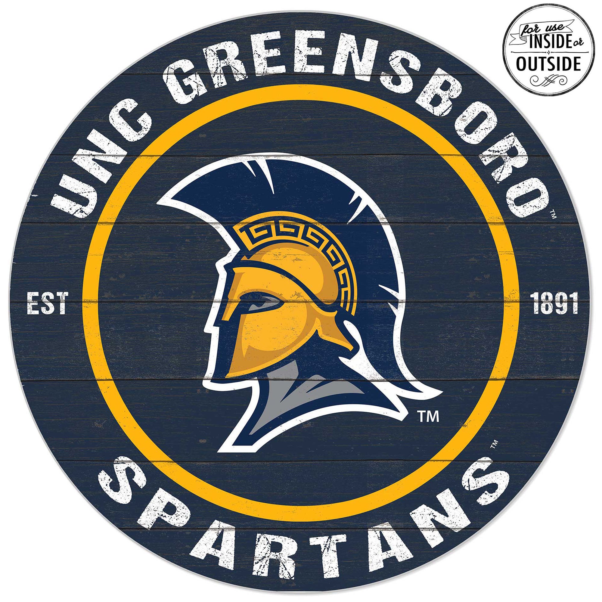 UNCG Spartans 20'' x 20'' Indoor/Outdoor Team Color Circle Sign