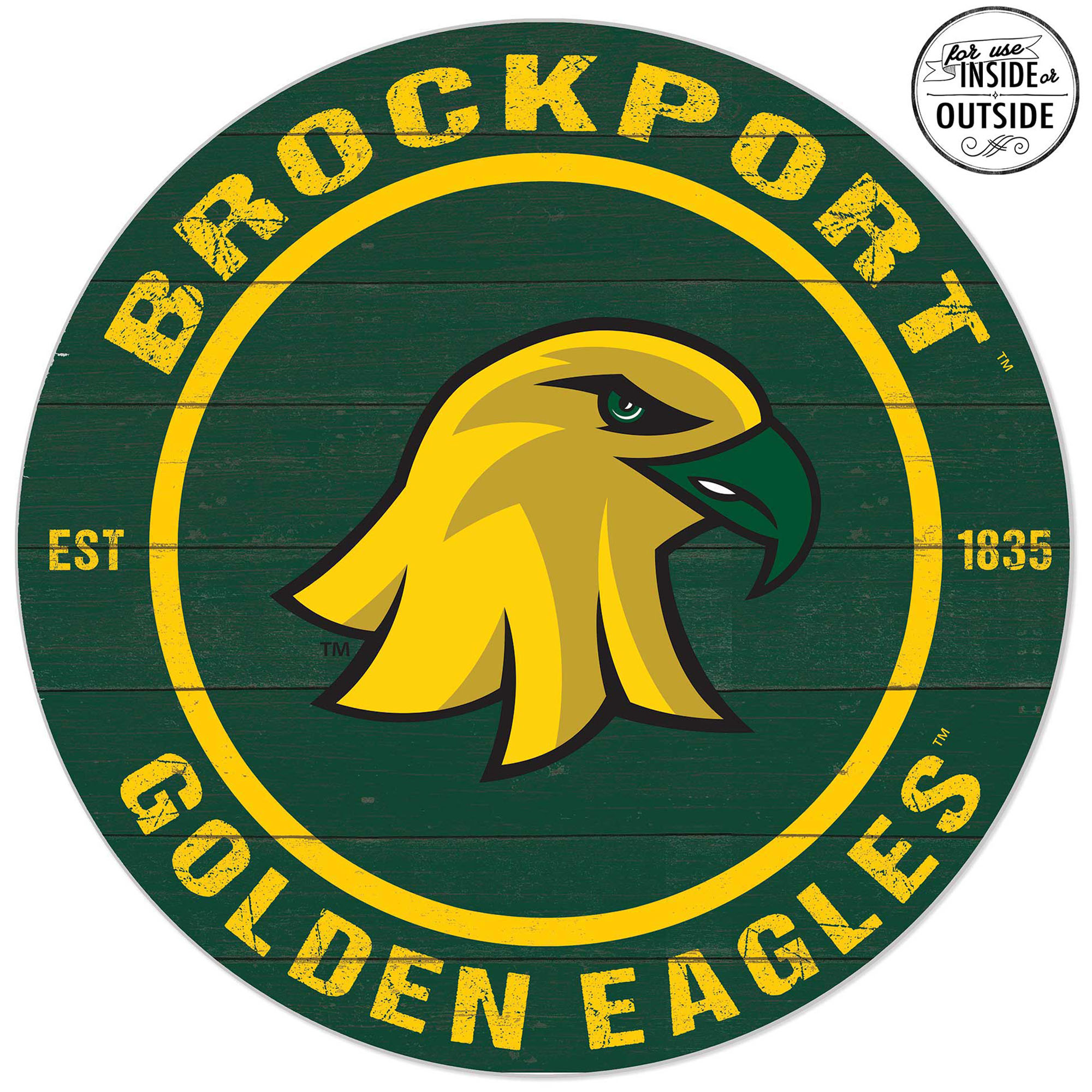 SUNY Brockport Golden Eagles 20'' x 20'' Indoor/Outdoor Team Color Circle Sign
