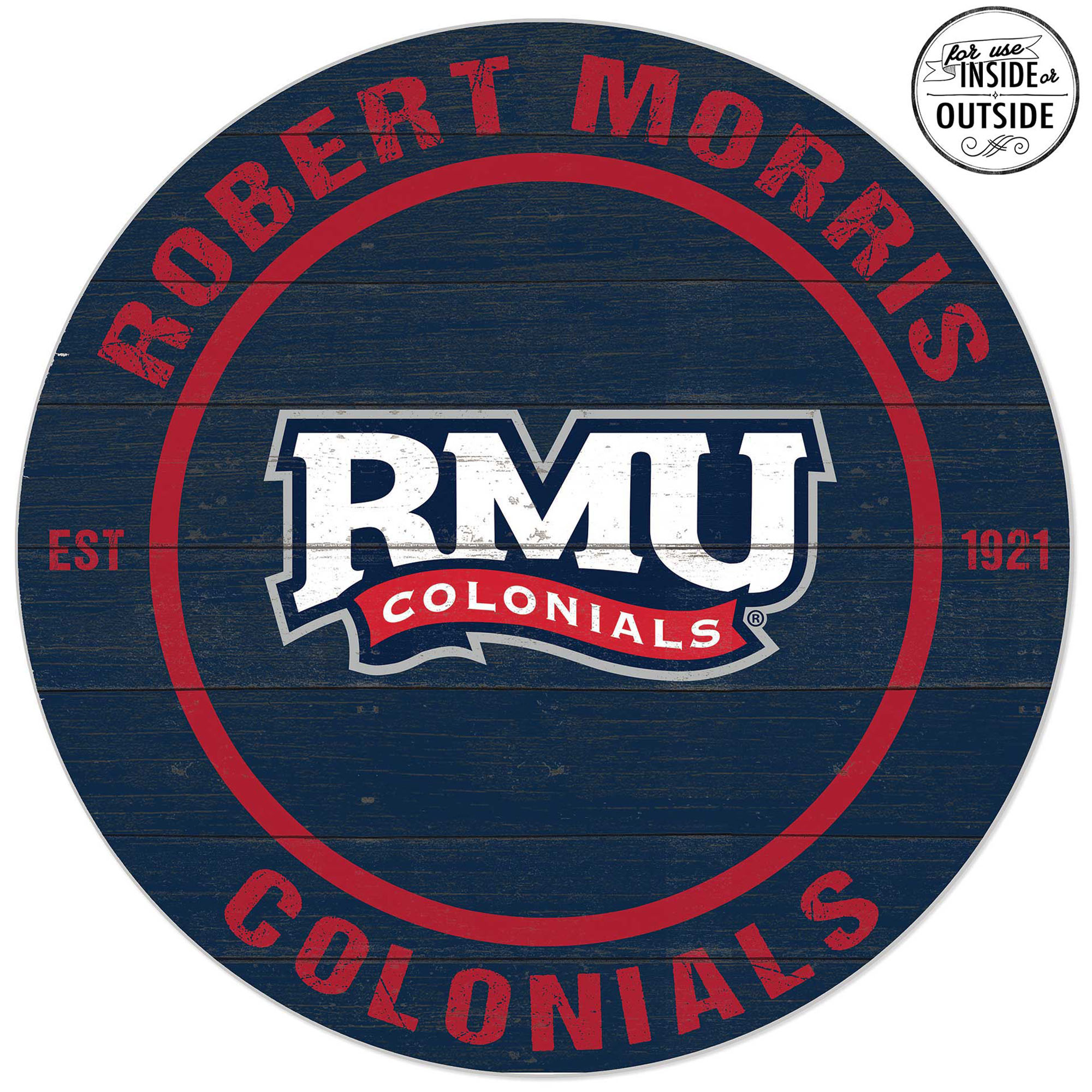 Robert Morris Colonials 20'' x 20'' Indoor/Outdoor Team Color Circle Sign