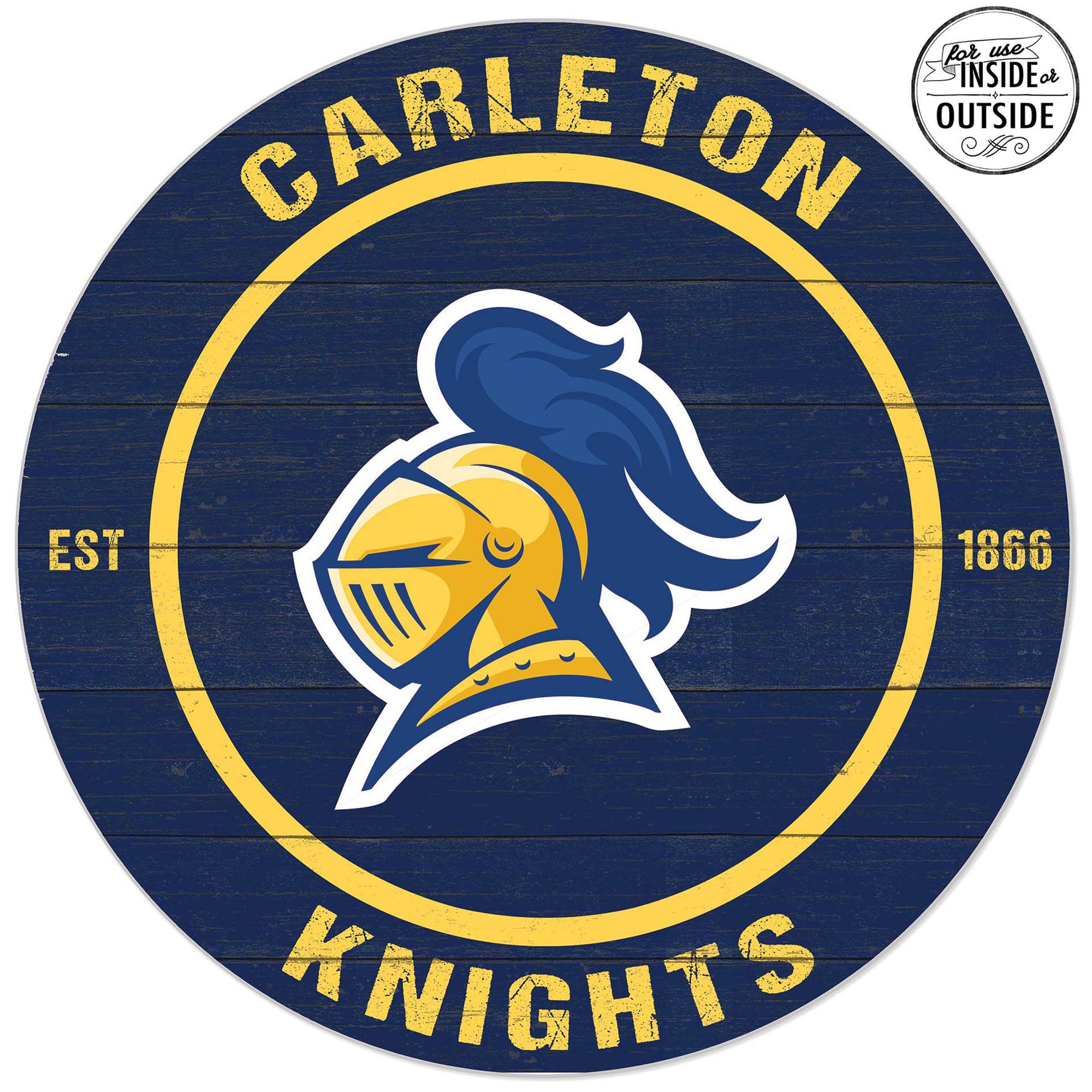 Carleton Knights 20'' x 20'' Indoor/Outdoor Team Color Circle Sign