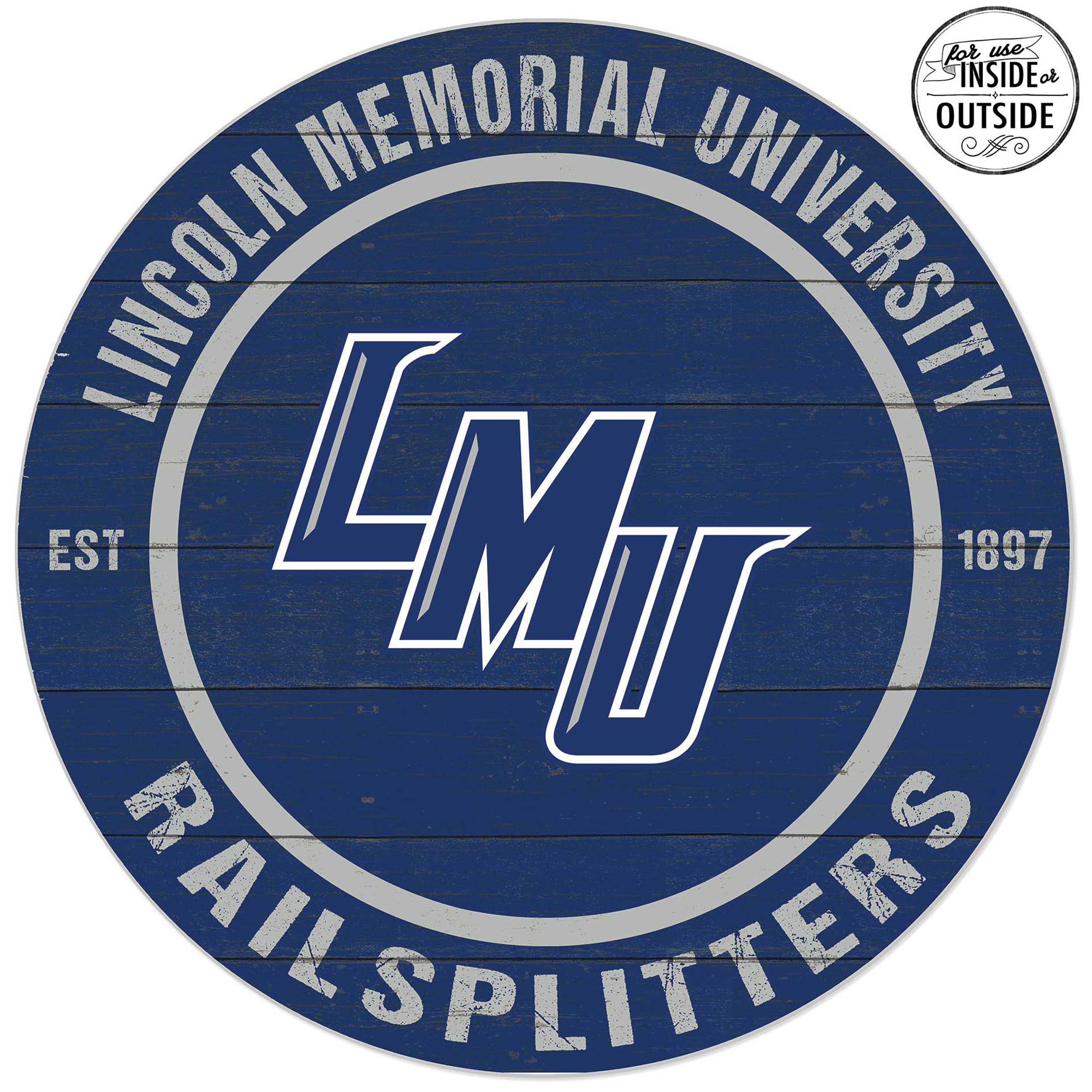 Lincoln Memorial Railsplitters 20'' x 20'' Indoor/Outdoor Team Color Circle Sign
