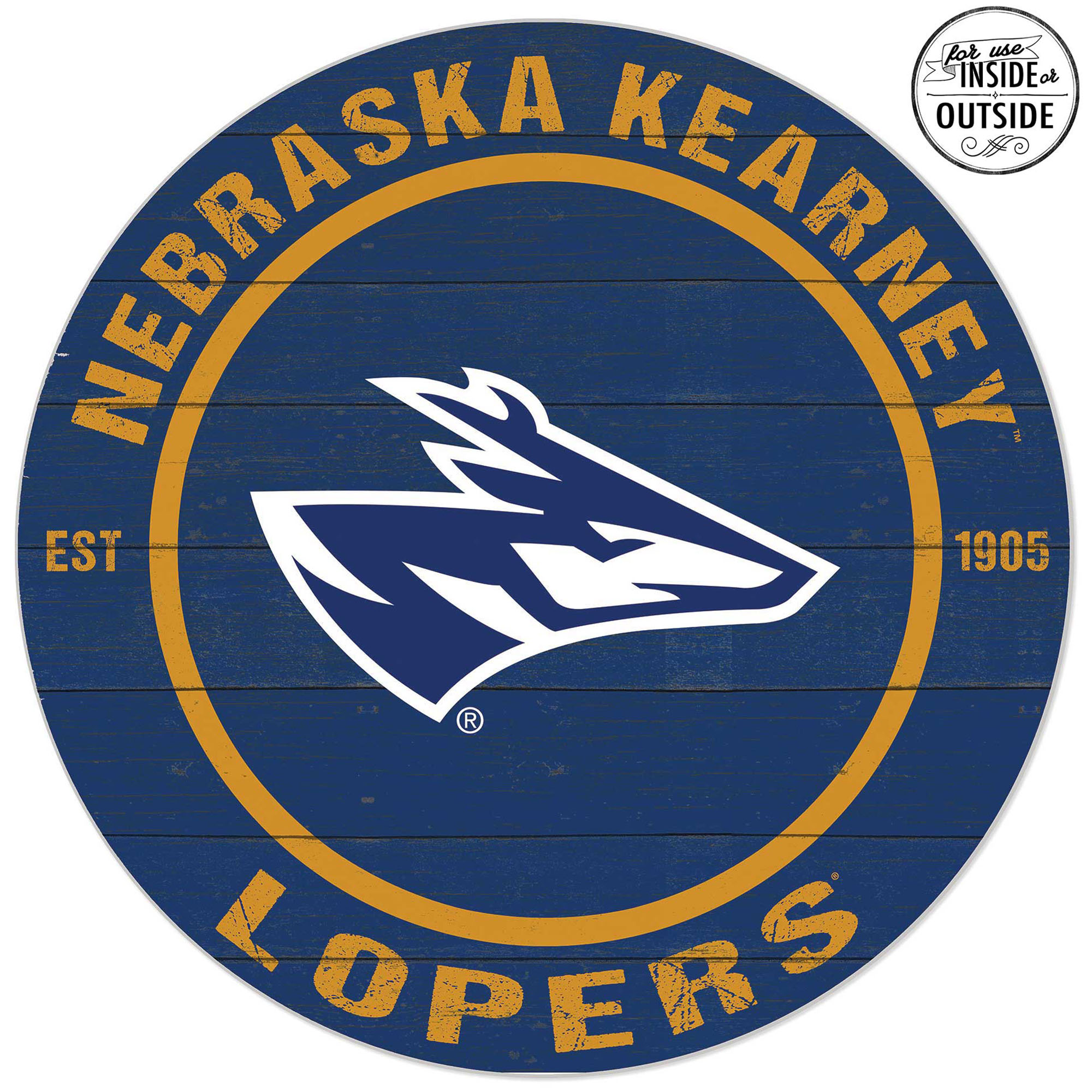 Nebraska-Kearney Lopers 20'' x 20'' Indoor/Outdoor Team Color Circle Sign