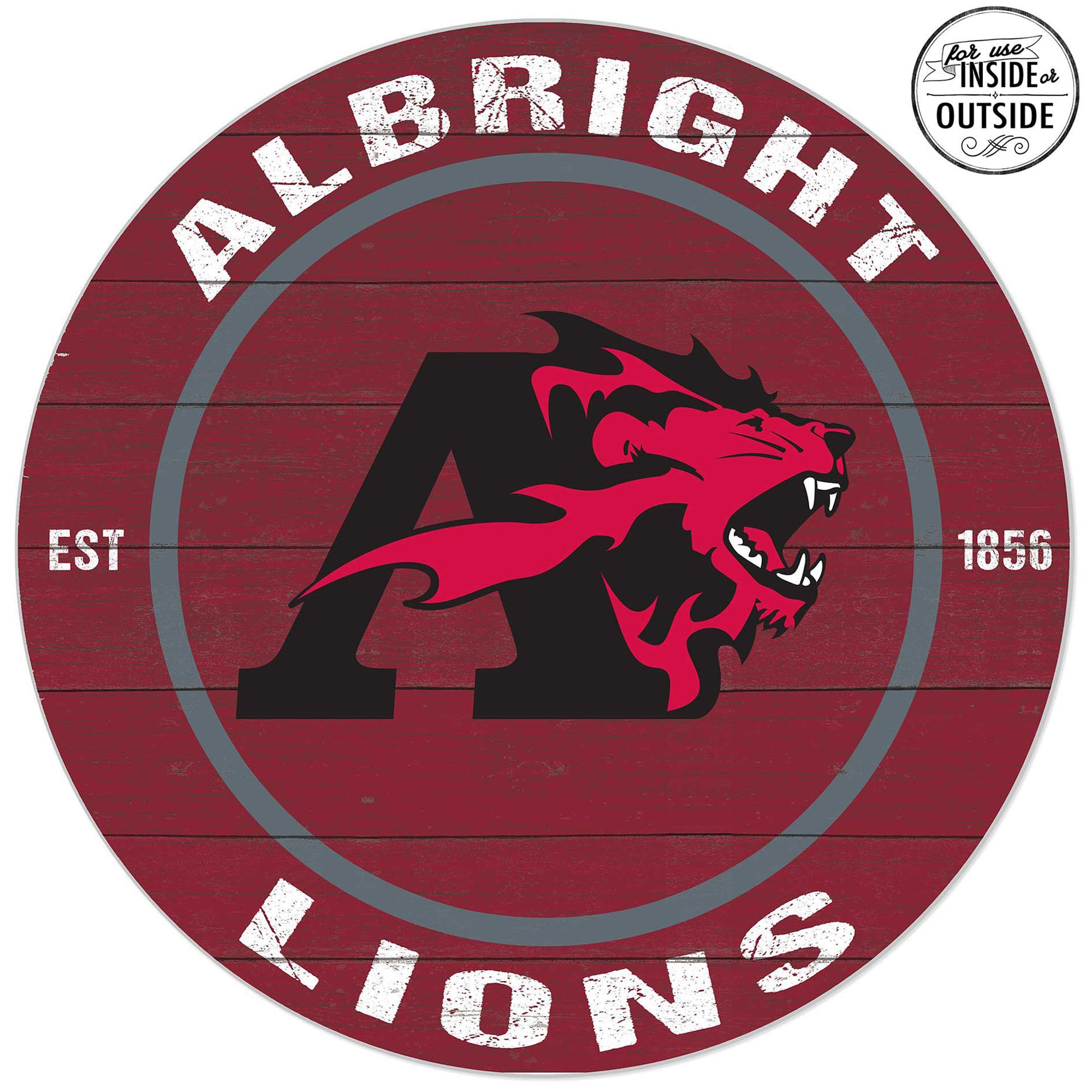 Albright Lions 20'' x 20'' Indoor/Outdoor Team Color Circle Sign