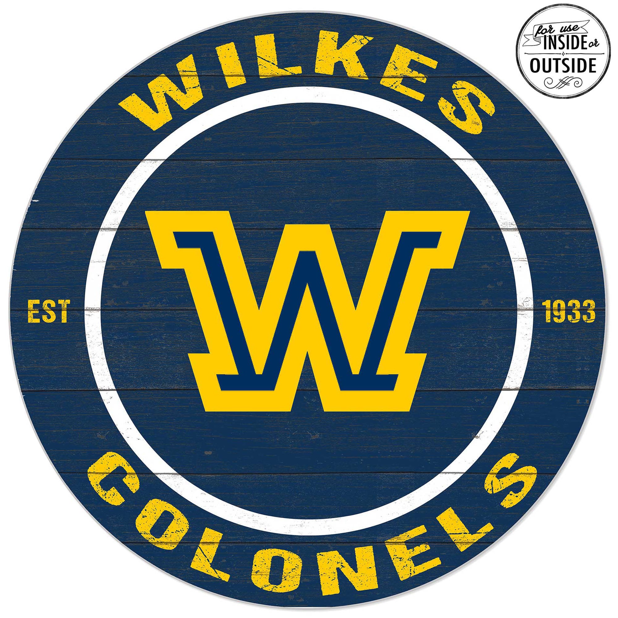 Wilkes Colonels 20'' x 20'' Indoor/Outdoor Team Color Circle Sign