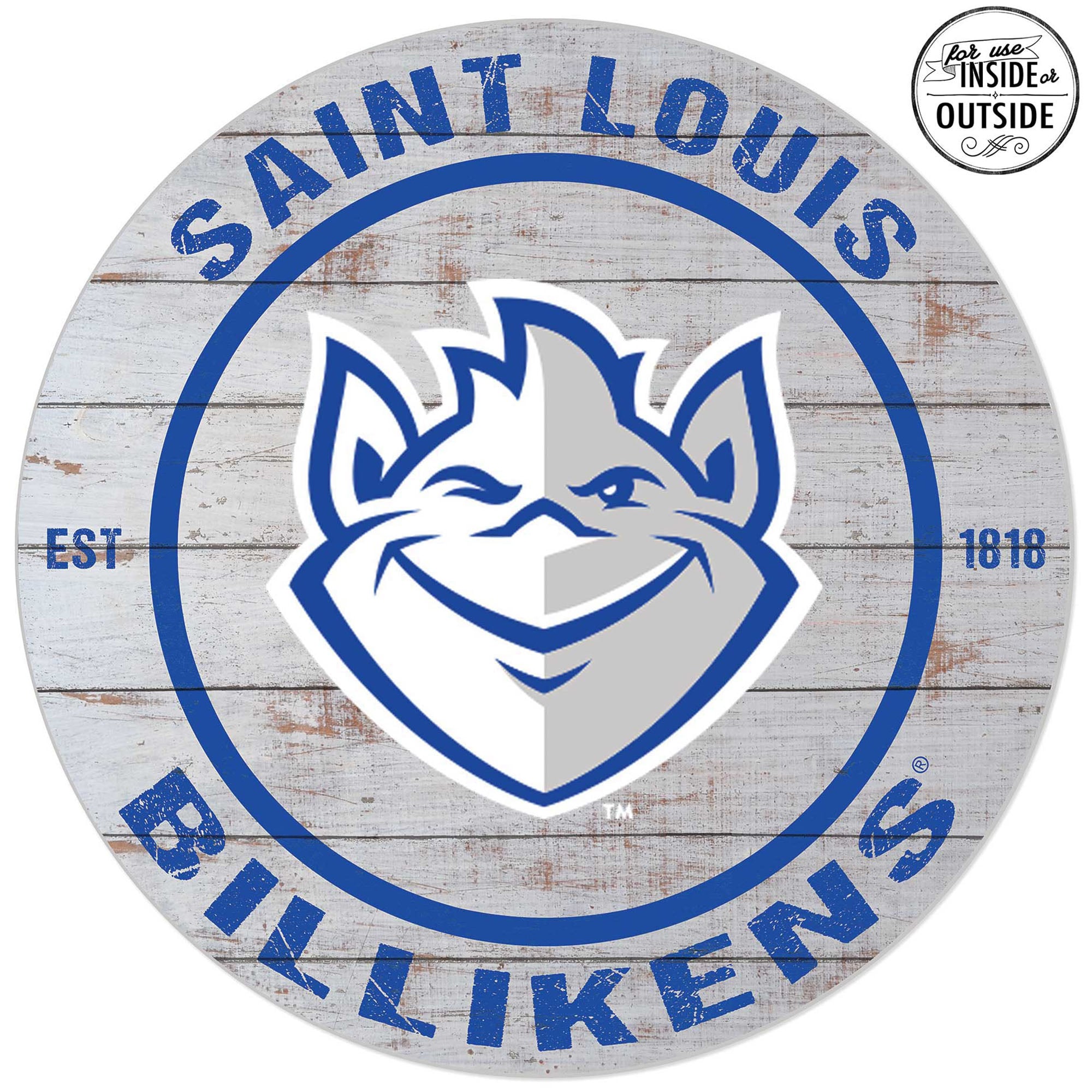 Saint Louis Billikens 20'' x 20'' Indoor/Outdoor Weathered Circle Sign