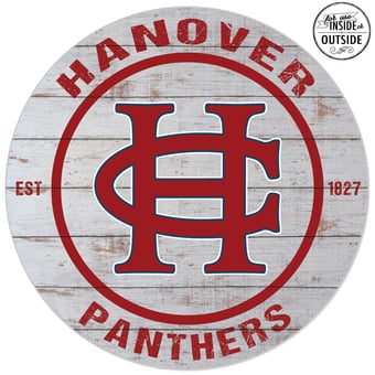 Hanover Panthers 20'' x 20'' Indoor/Outdoor Weathered Circle Sign