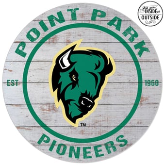 Point Park Pioneers 20'' x 20'' Indoor/Outdoor Weathered Circle Sign