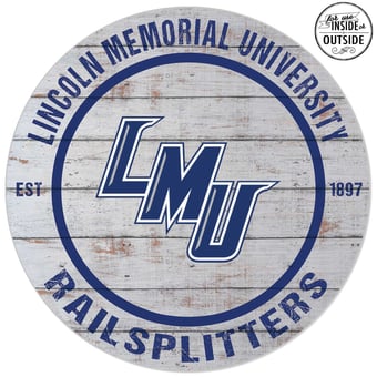 Lincoln Memorial Railsplitters 20'' x 20'' Indoor/Outdoor Weathered Circle Sign