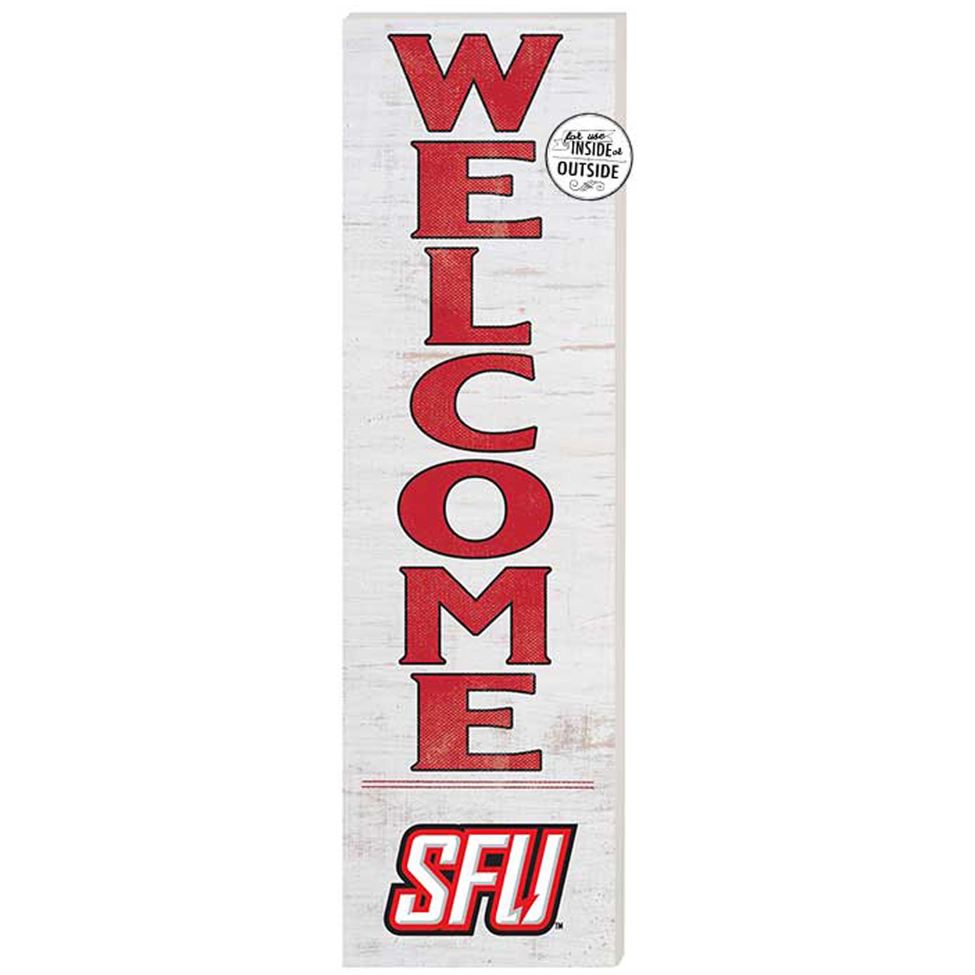 Saint Francis Red Flash 10'' x 35'' Indoor/Outdoor Welcome Sign