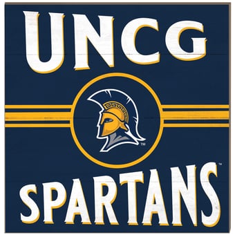 UNCG Spartans 10" x 10" Retro Team Sign