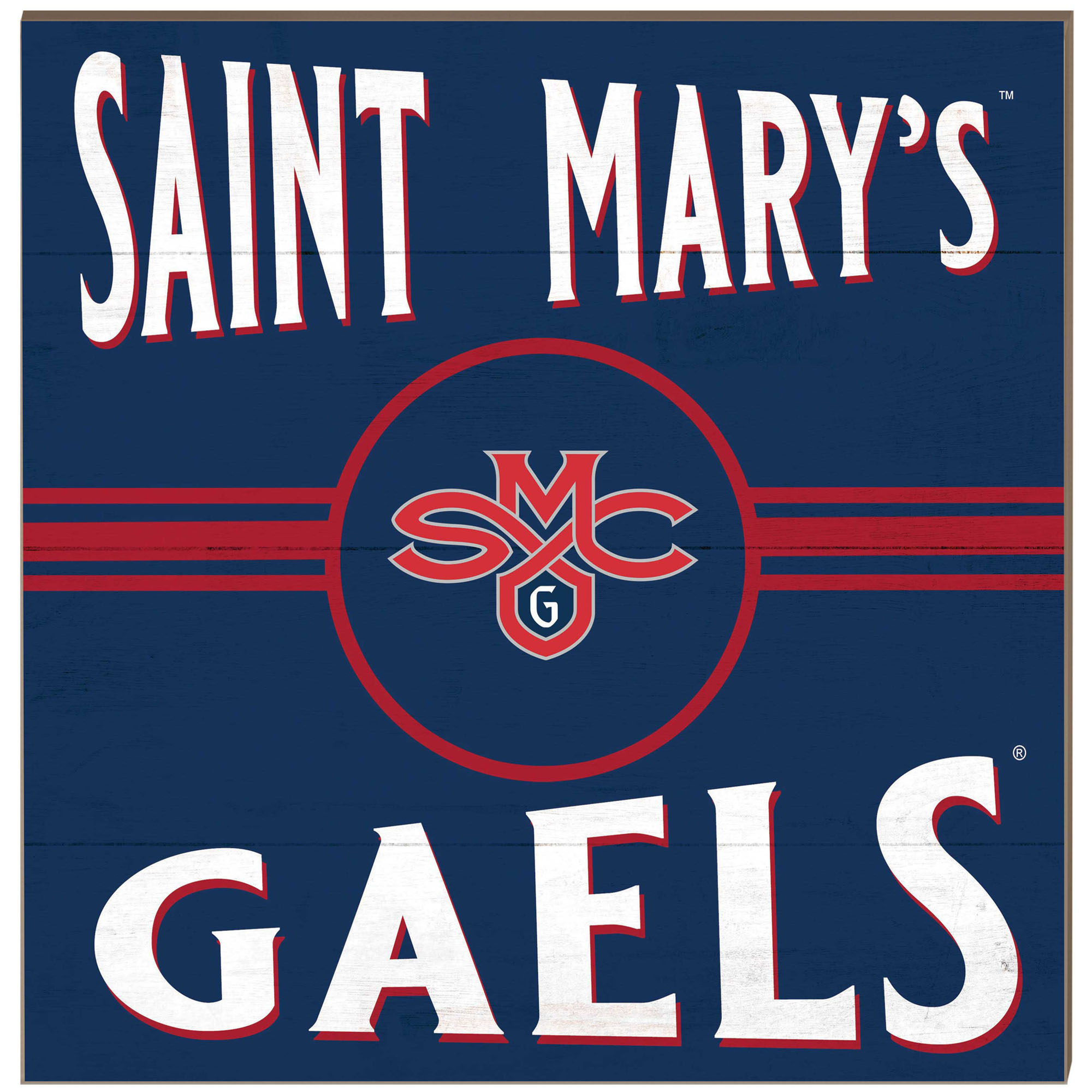 Saint Mary's Gaels 10" x 10" Retro Team Sign
