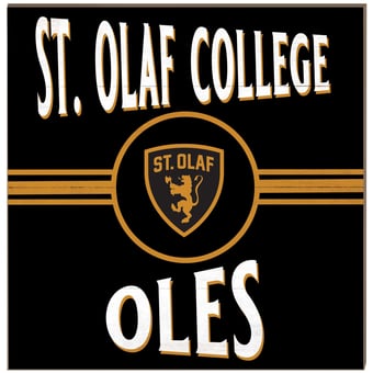 St. Olaf Oles 10" x 10" Retro Team Sign