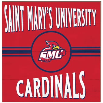 St. Mary's Cardinals 10" x 10" Retro Team Sign