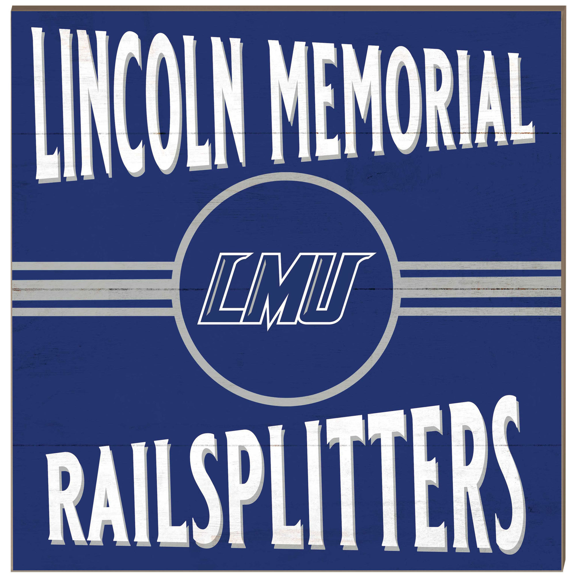 Lincoln Memorial Railsplitters 10" x 10" Retro Team Sign