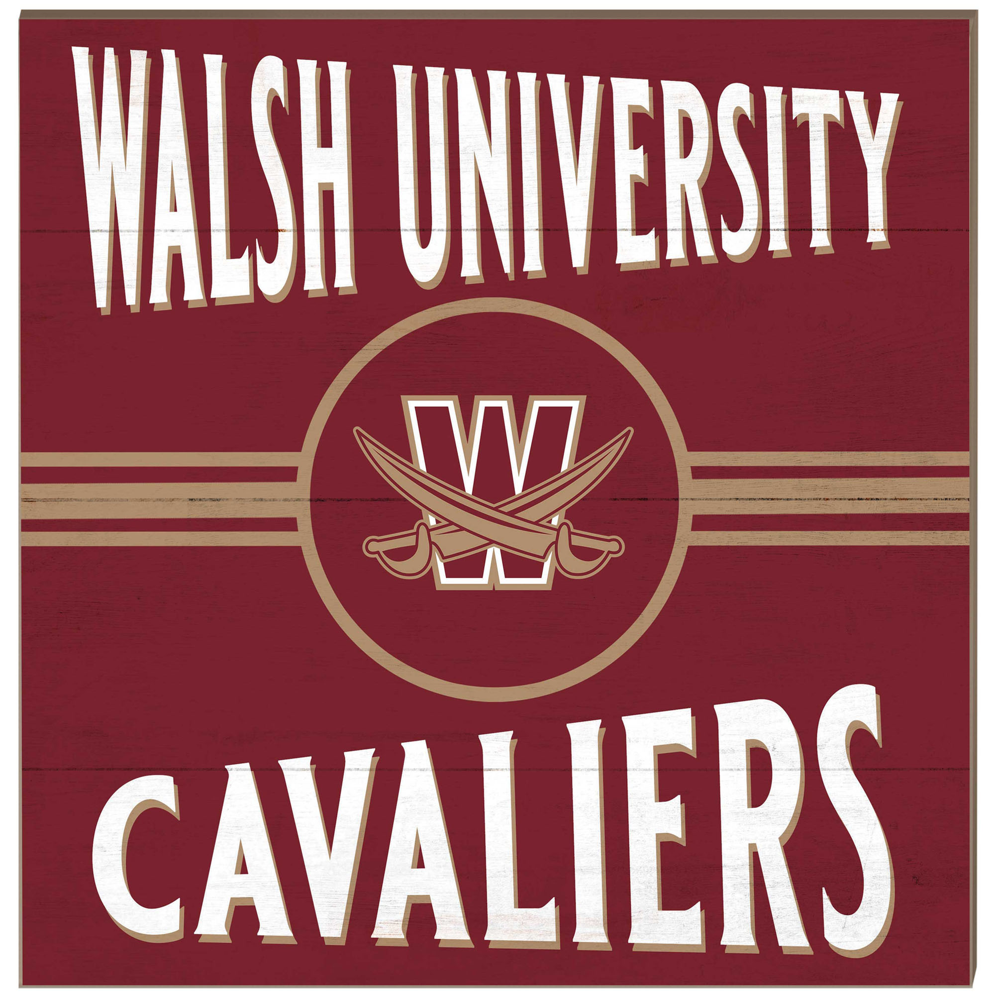 Walsh Cavaliers 10″ x 10″ Retro Team Sign Walsh Cavaliers 10″ x 10″ Retro Team Sign