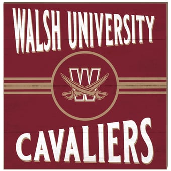 Walsh Cavaliers 10" x 10" Retro Team Sign