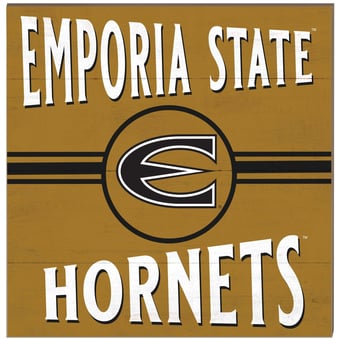 Emporia State Hornets 10" x 10" Retro Team Sign