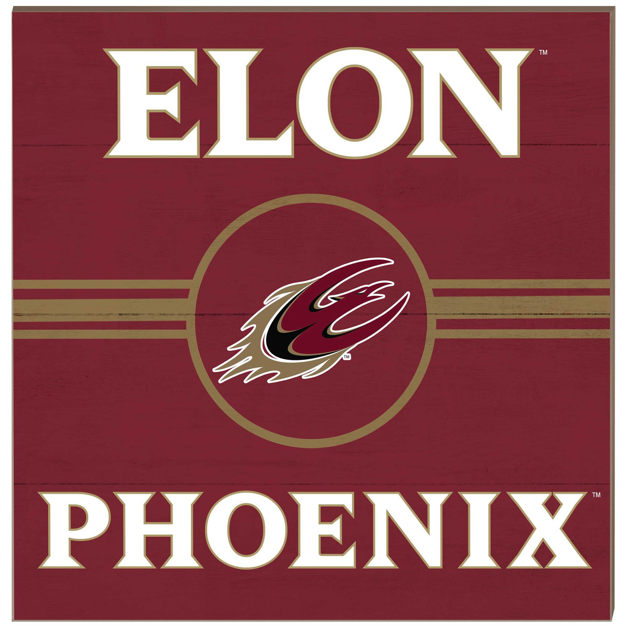 Elon Phoenix 10" x 10" Retro Team Sign