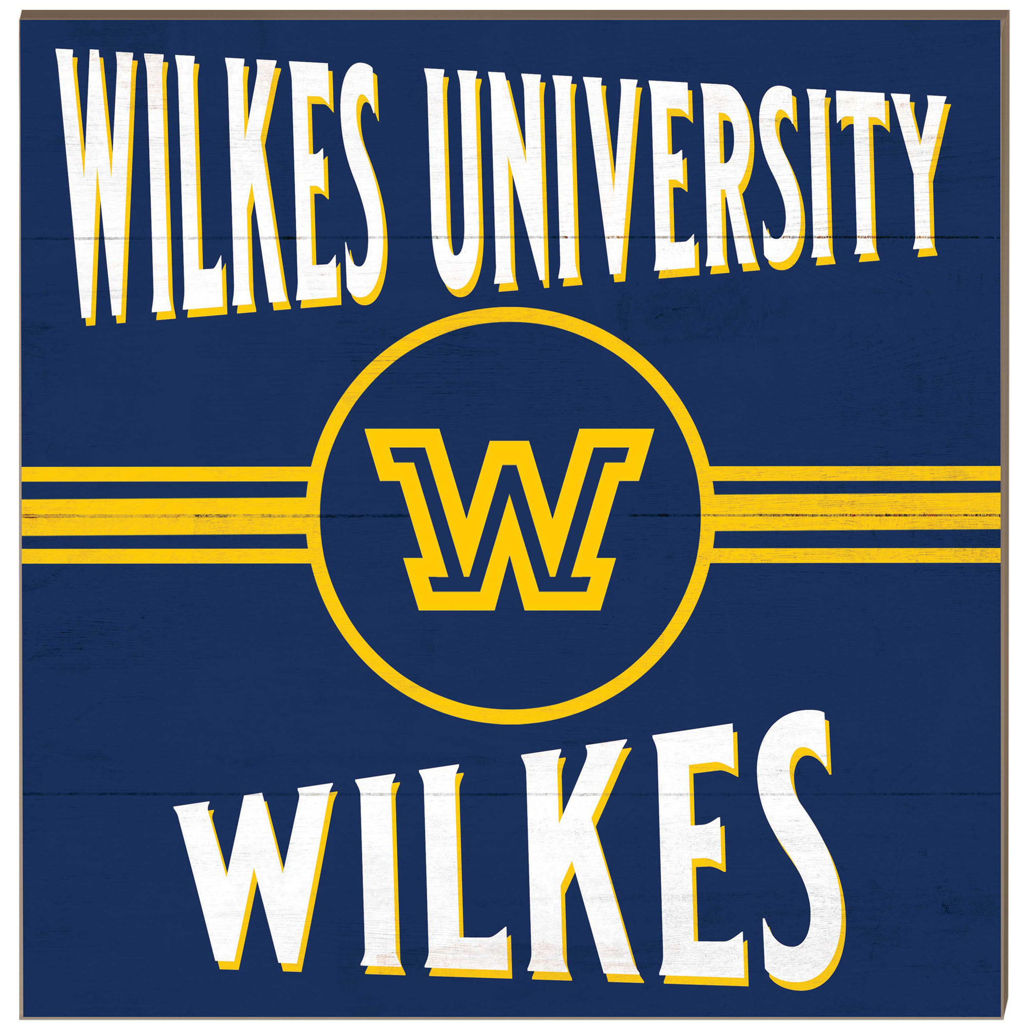 Wilkes Colonels 10" x 10" Retro Team Sign