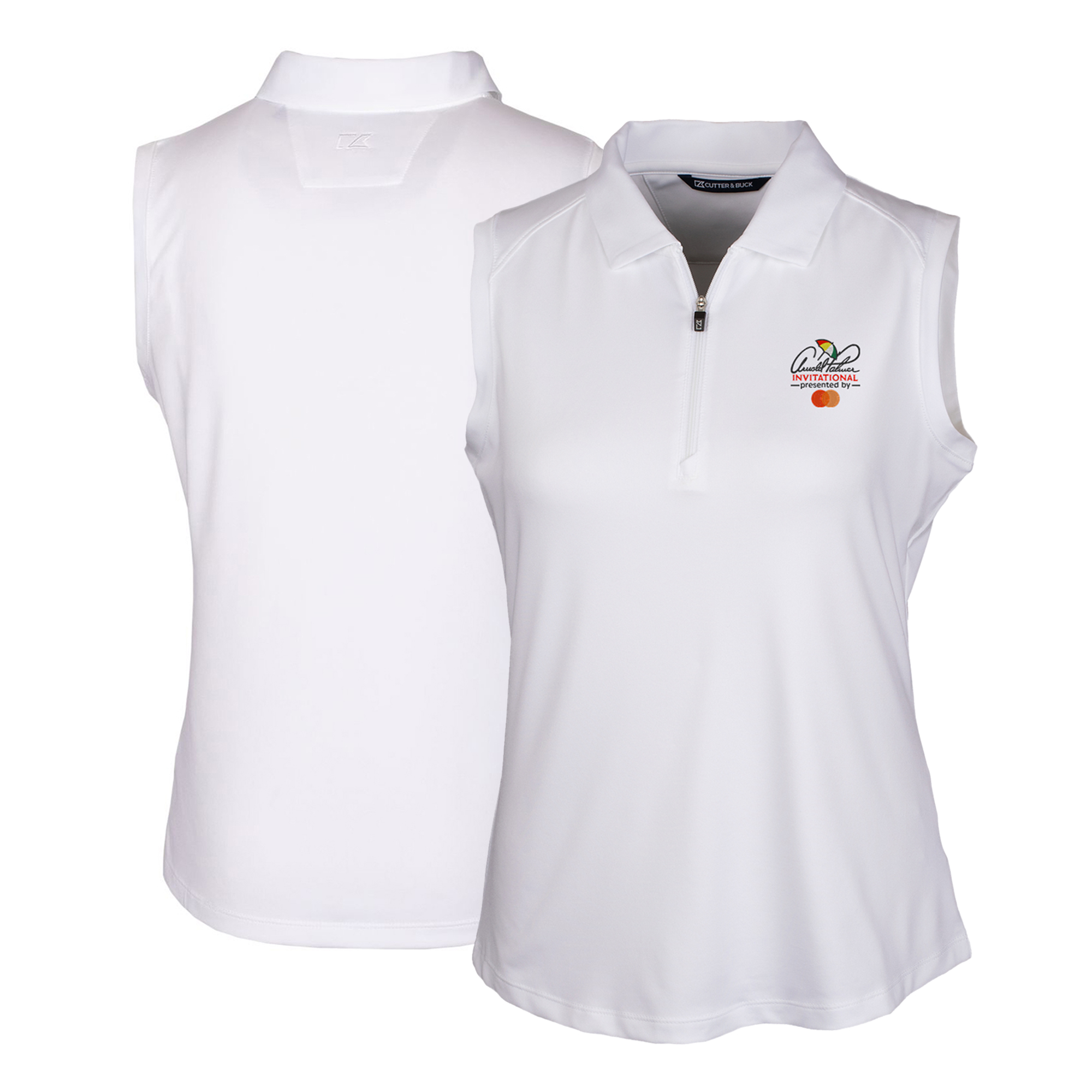 Women’s Cutter & Buck White Arnold Palmer Invitational Forge Stretch Sleeveless Polo Women’s Cutter & Buck White Arnold Palmer Invitational Forge Stretch Sleeveless Polo