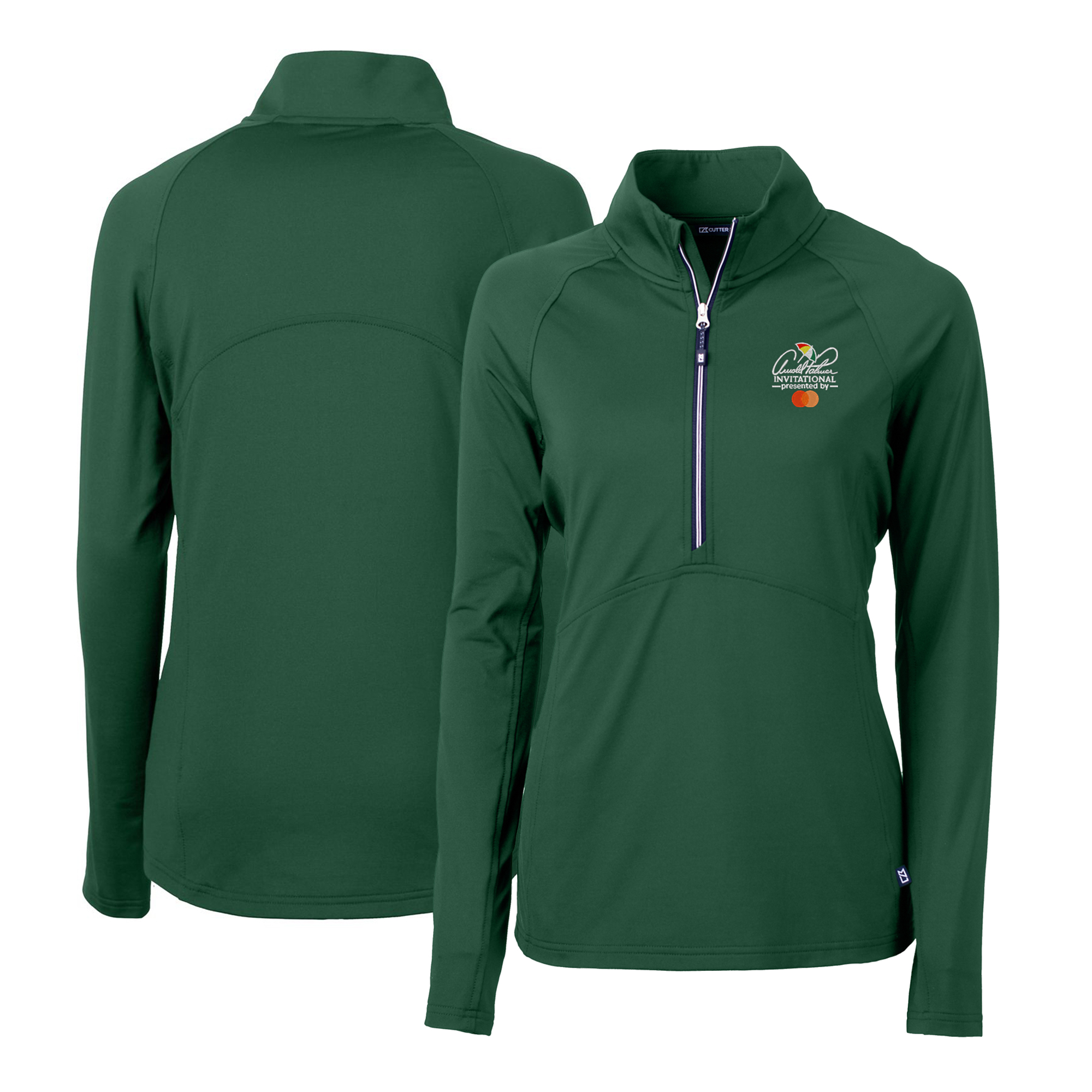 Women’s Cutter & Buck Hunter Green Arnold Palmer Invitational Adapt Eco Knit Stretch Recycled Half-Zip Pullover Top Women’s Cutter & Buck Hunter Green Arnold Palmer Invitational Adapt Eco Knit Stretch Recycled Half-Zip Pullover Top